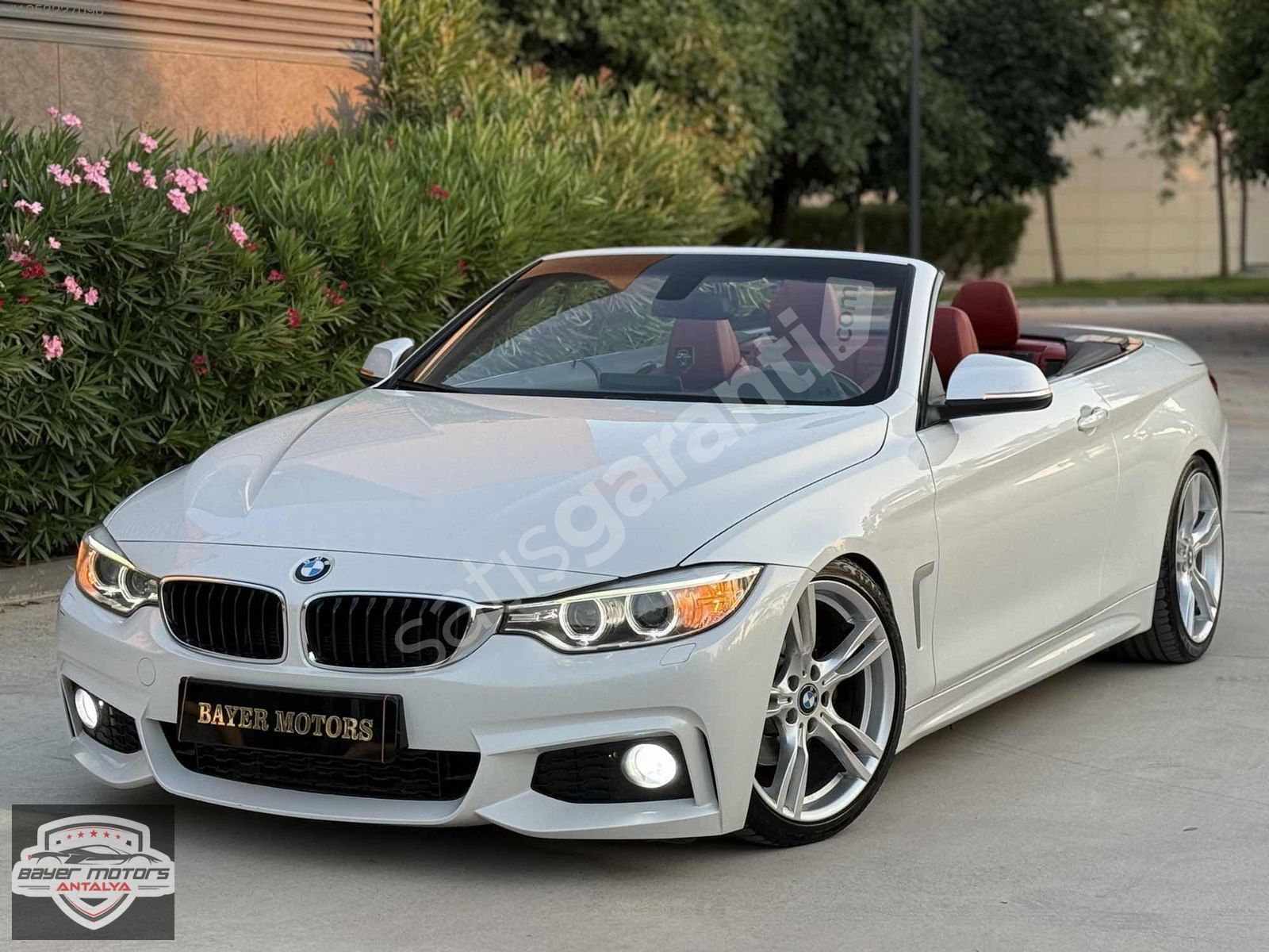2014 BMW 420d CABRIO M SPORT 89 BIN KM HAYALET LCI SEDEFLİ BEYAZ