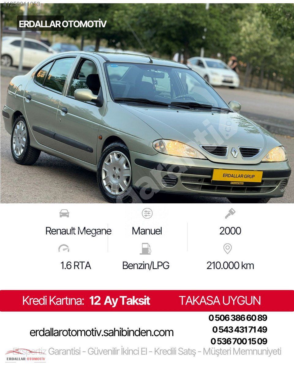 Erdallar Otomotiv Renault Megane 1.6 RTA Orijinal Emsalsiz Araç