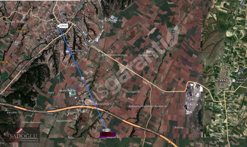LÜLEBURGAZ HAMİTABAT'TA YOLA CEPHE MÜSTAKİL TAPULU 5.525M2 TARLA
