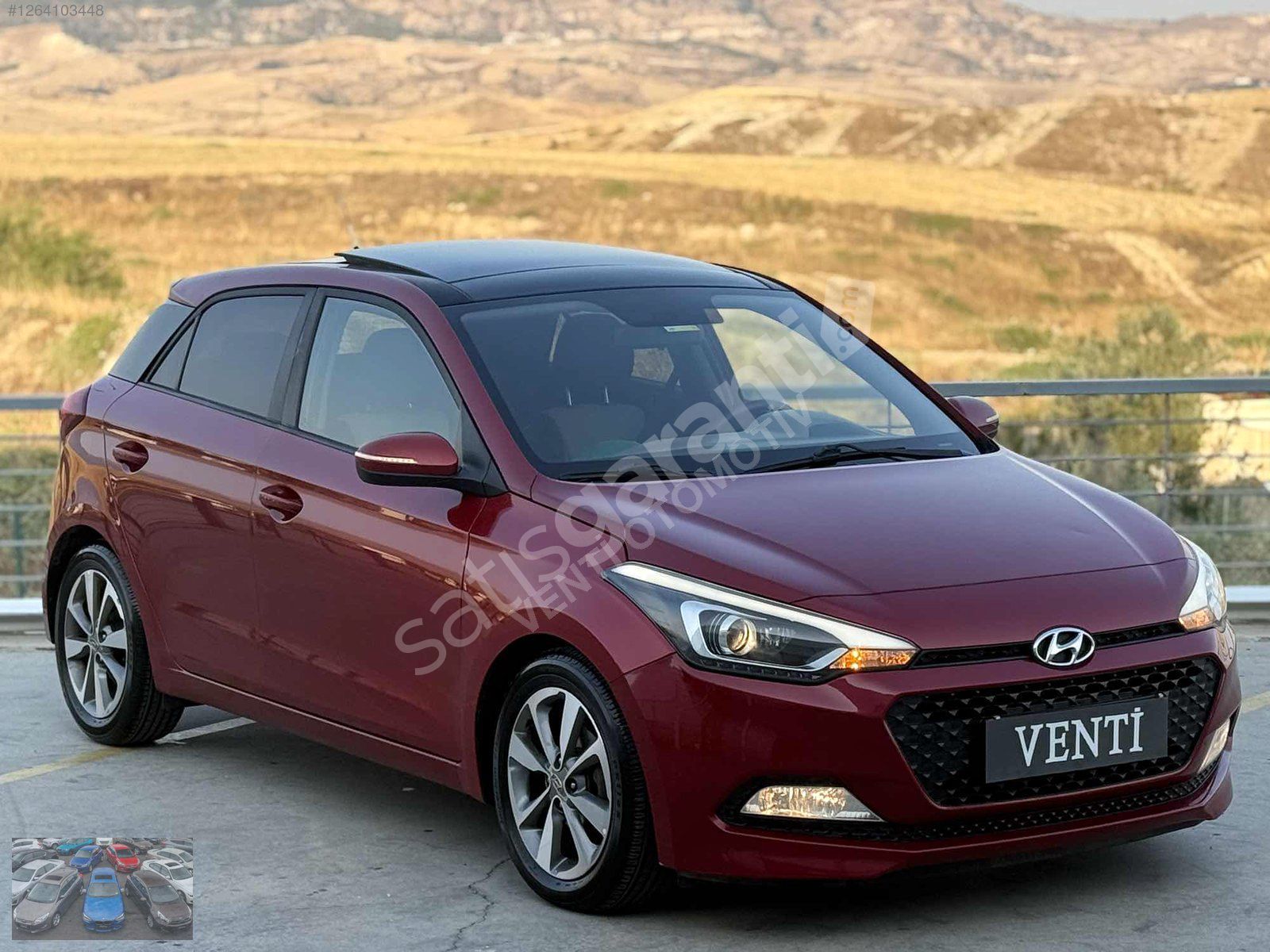 2017 HYUNDAİ İ20, CAM TAVAN, 166.000 KM, KIRMIZI, BAKIMLI
