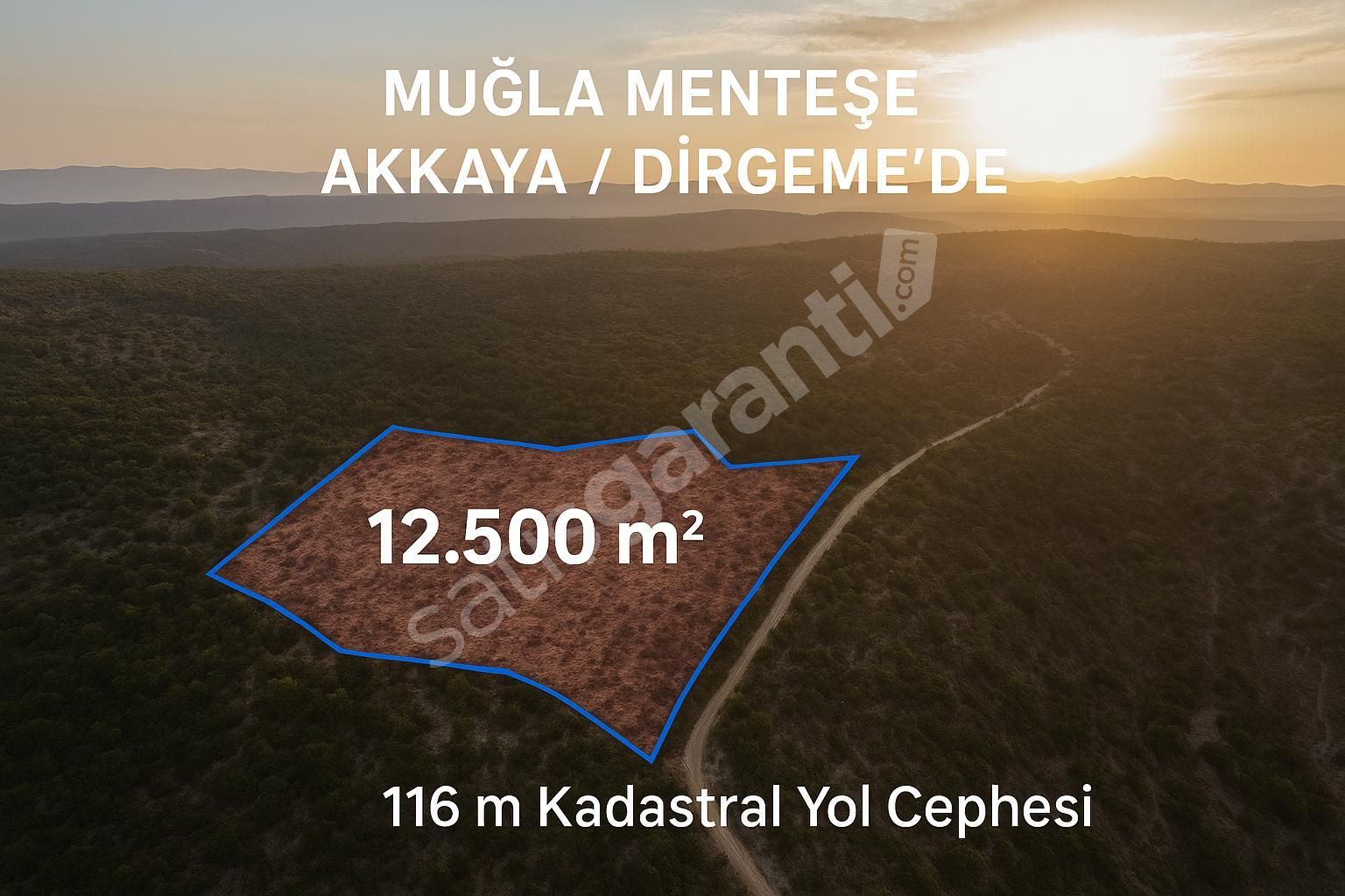 Turyap'tan Muğla Akkaya-Dirgemede 12.500 m² Satılık Tarla