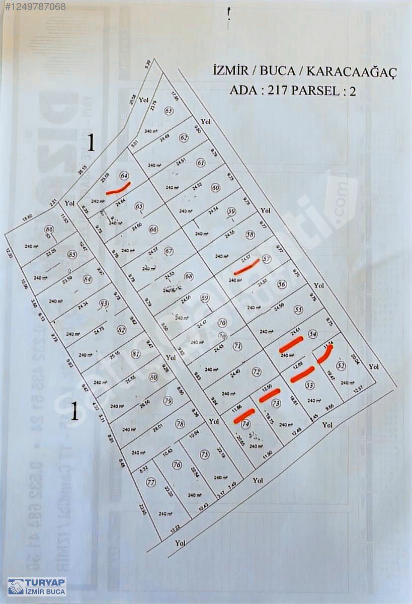 TURYAP BUCA TEMSİLCİLİĞİ'NDEN SATILIK KIRKLAR'DA 240M2 PARSELLER