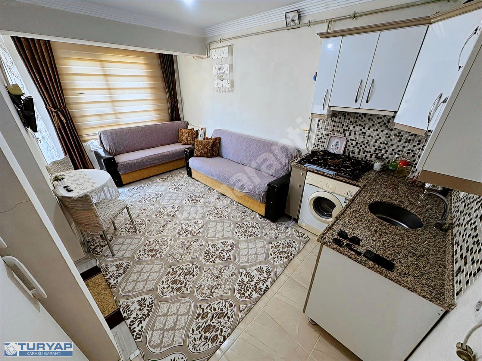 TURYAP KARASU OFİSİ'NDEN KİRALIK KOMBİLİ, FULL EŞYALI 1+1 DAİRE