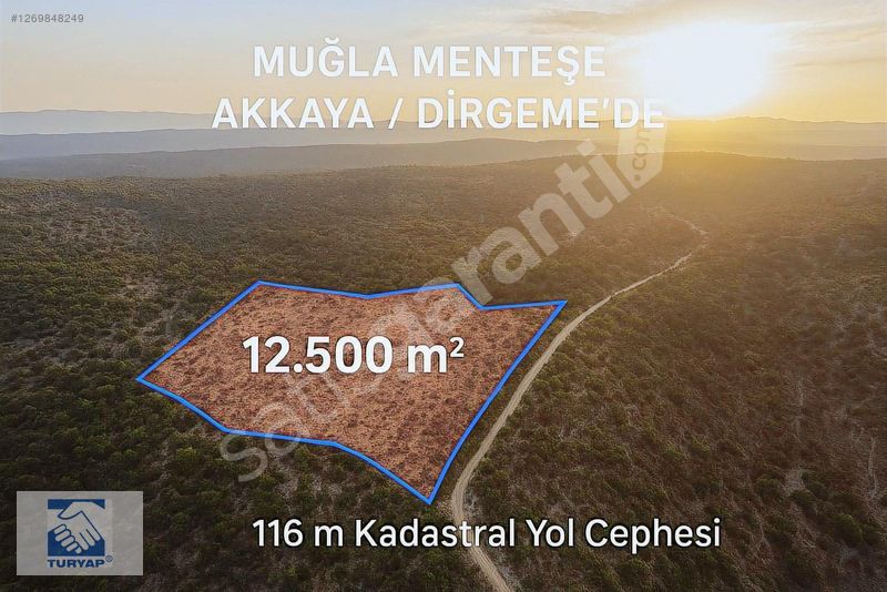 Turyap'tan Muğla Akkaya-Dirgemede 12.500 m² Satılık Tarla