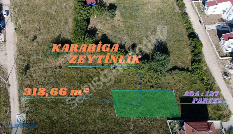 ÇANAKKALE BİGA ZEYTİNLİK 318M2 DENİZ MANZARALI ARSA