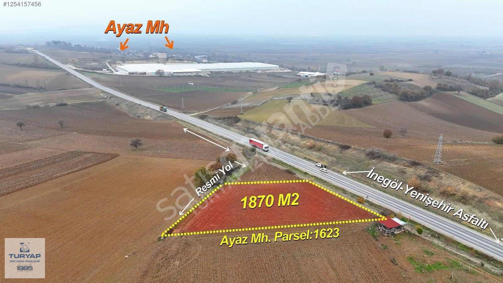 Turyap'tan İnegöl Asfalt Yola 41 Metre Cepheli 1.867 m2 Parsel
