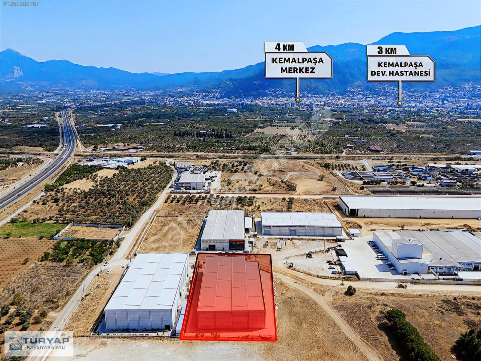 Kemalpaşa Organize Sanayi Bölgesinde 3500 m2 Kiralık Fabrika