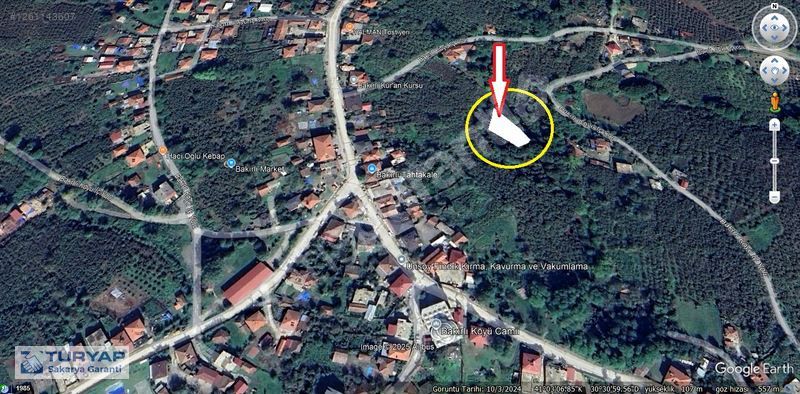 Sakarya Ferizli Bakırlı Merkezde Yola Cepheli İmarlı Arsa