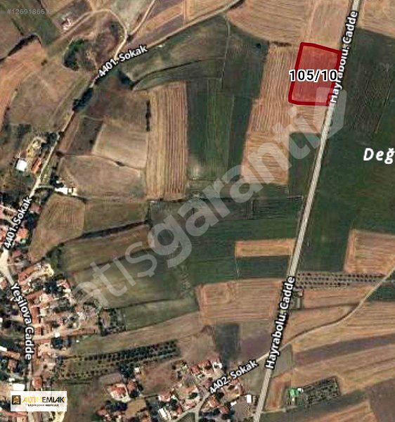 TEKİRDAĞ HAYRABOLU LAHANA KÖYE YAKIN CADDE CEPHE TEK TAPU TARLA