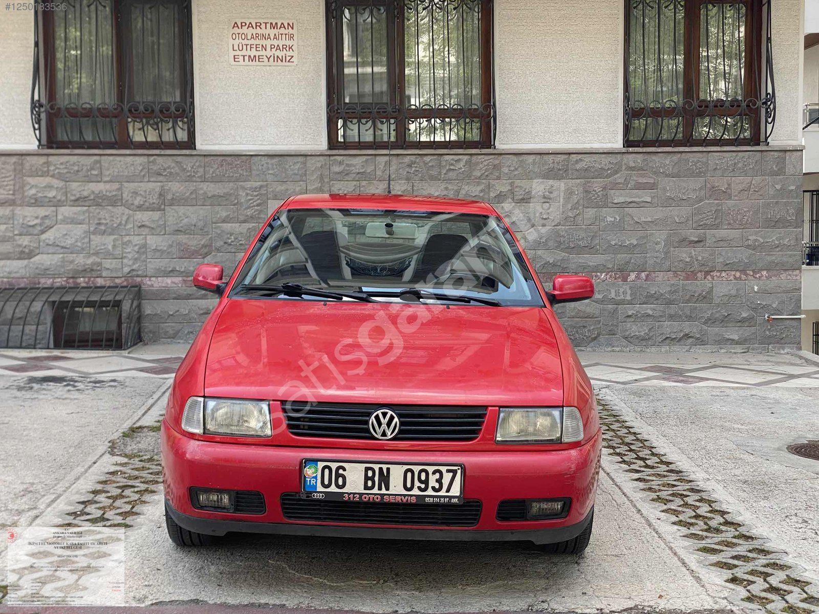 2001 MODEL W-POLO 1.6 SEDAN LPG'Lİ 75HP KAZASIZ DEĞİŞENSİZ .