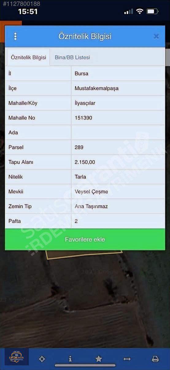 MUSTAFAKEMALPAŞA İLYASCİLARDA SATILIK TARLA