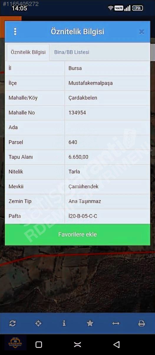 MUSTAFAKEMALPAŞA ÇARDAKBELEN KÖYÜNDE SATILIK TARLA