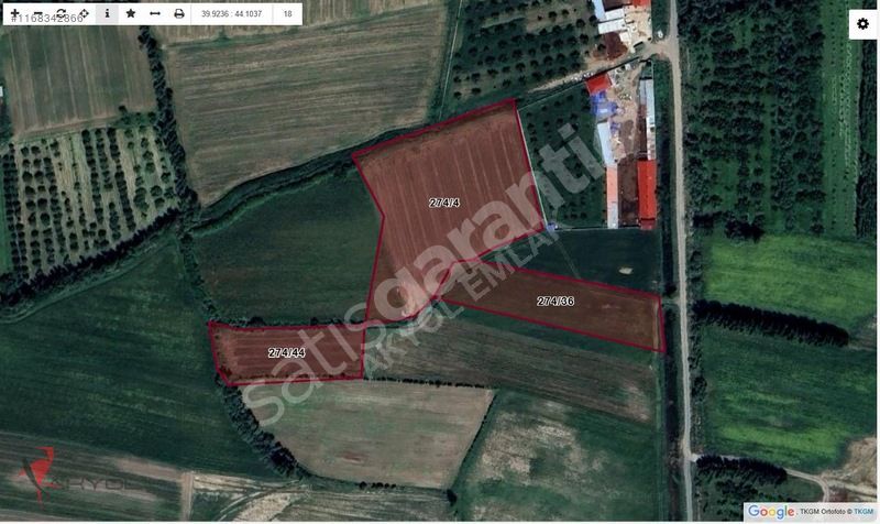 AKYOL EMLAK'TAN HAYVAN PAZARI ARK SATILIK 16.250 M² ÇİFTLİK YERİ