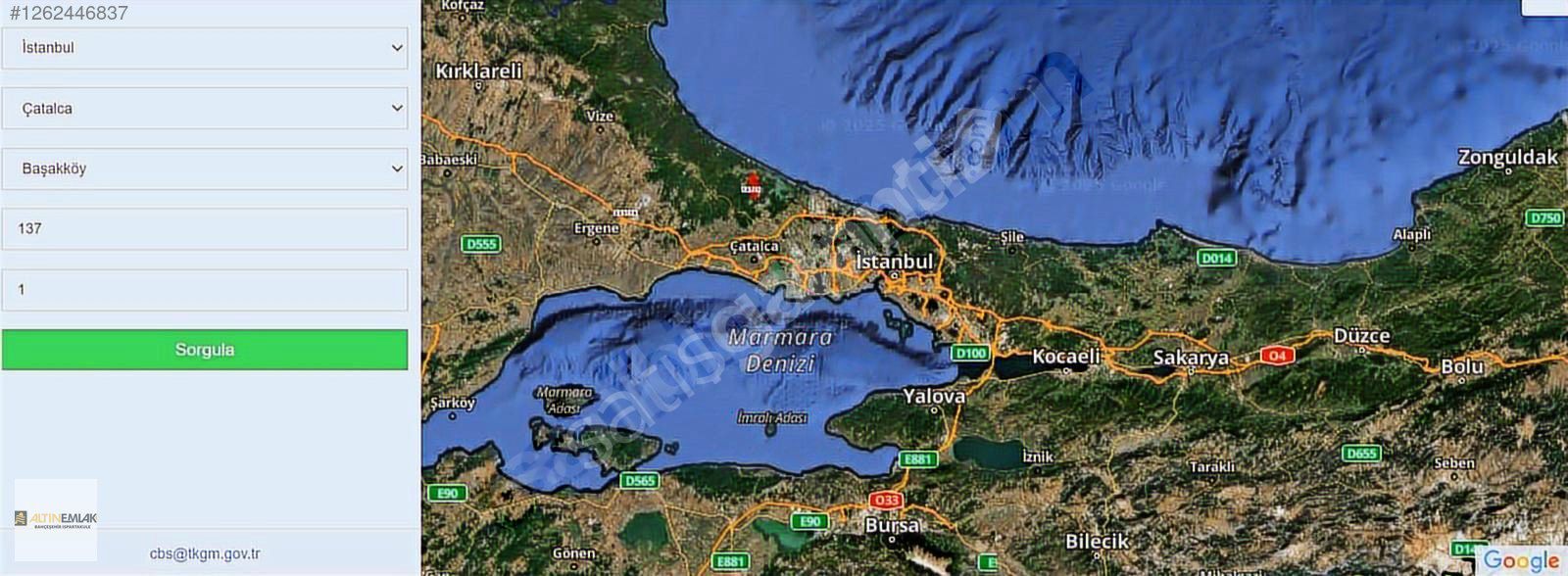 Çatalca Başakköy'de Hisseli Satılık 310m2 Arsa