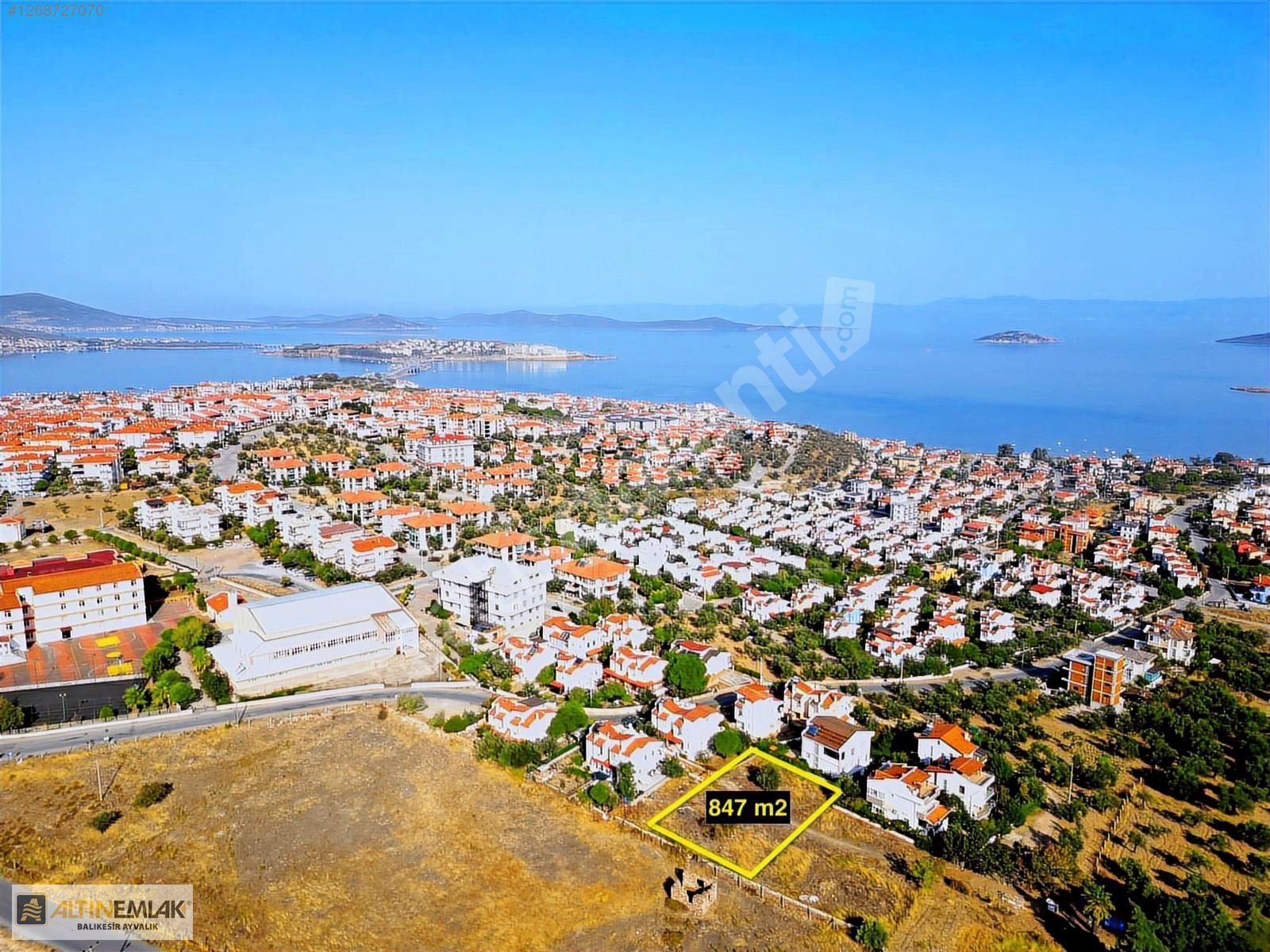 ALTIN EMLAKTAN AYVALIK SAHİLKENTTE SATILIK 847 M2 İMARLI ARSA