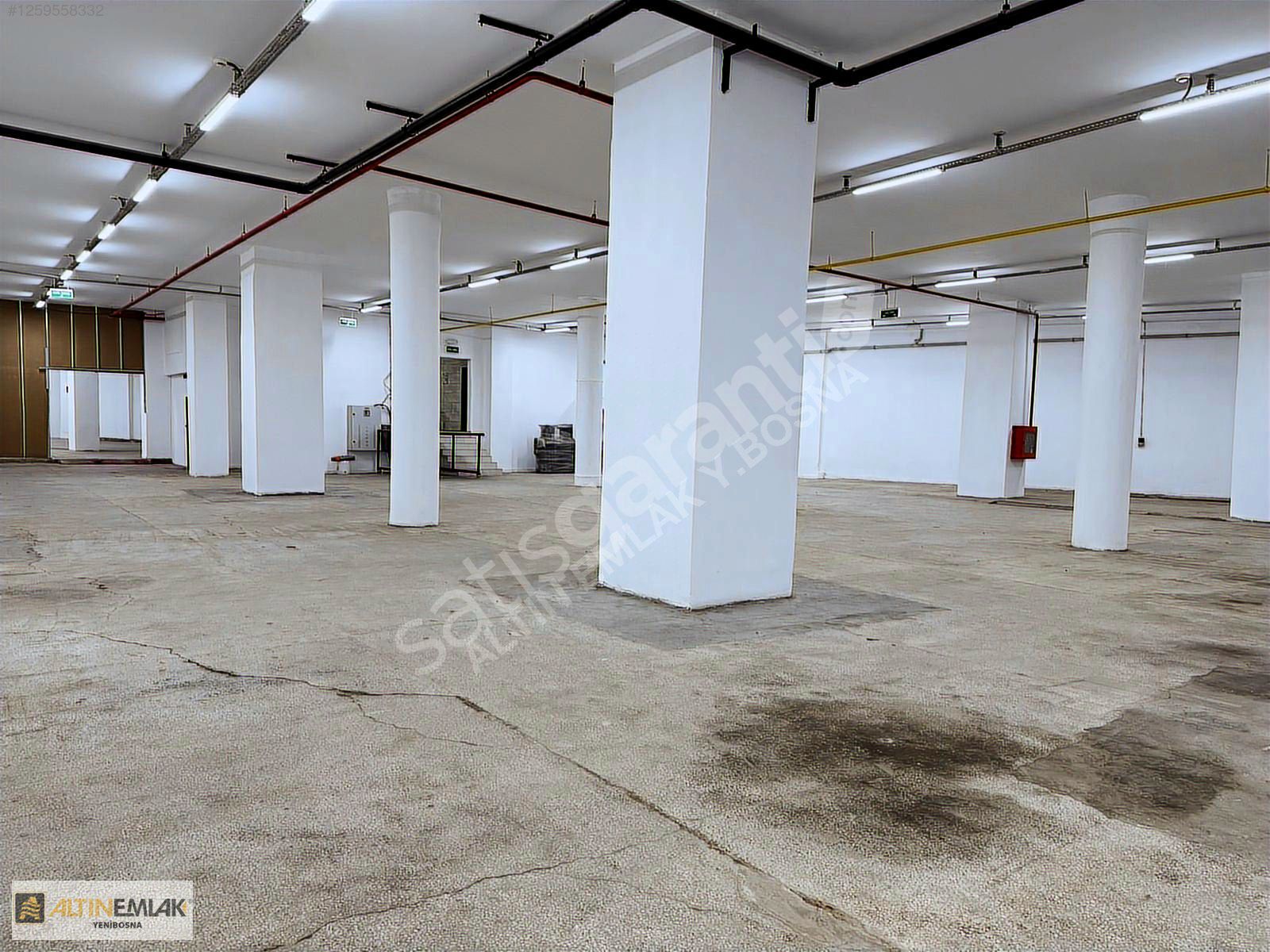YENİBOSNADA İMALATA UYGUN 1500M2 İŞ HANINDA 5M TAVAN YÜKSEKLİĞİ