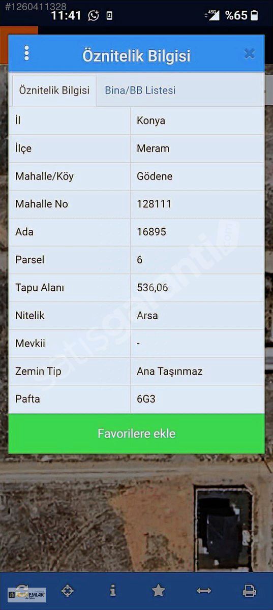 Meram Gödene'de Konya Manzaralı Satılı Villa Arsası