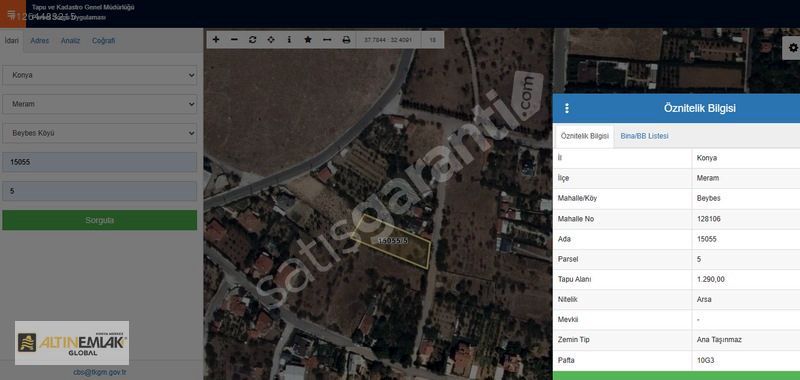 Meram Beybes'in En Güzel Konumunda Konut İmarlı 1290 m2 Arsa