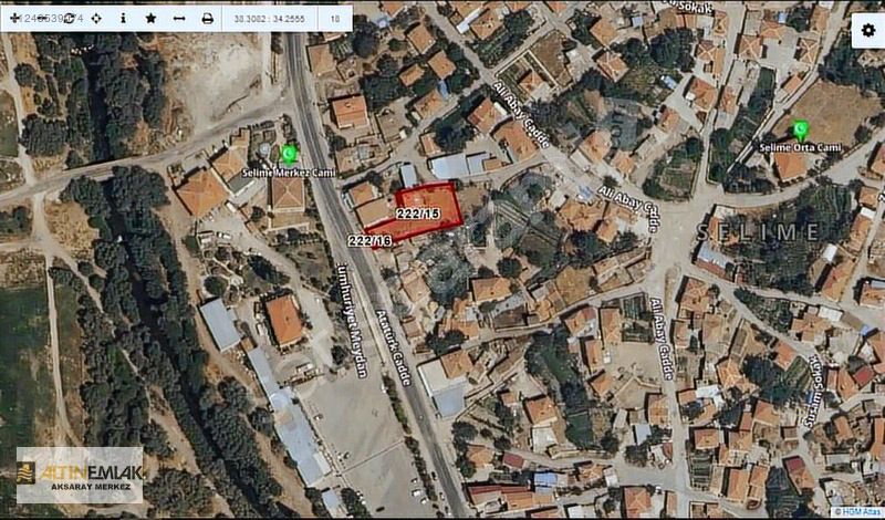 SELİME BELEDİYESİ KARŞISI ANA YOLA SIFIR SATILIK ARSA-EV