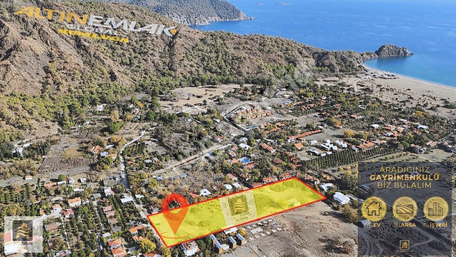 ALTIN EMLAK'TAN ÇIRALIDA DENiZE 580MT iMARLI ARSA