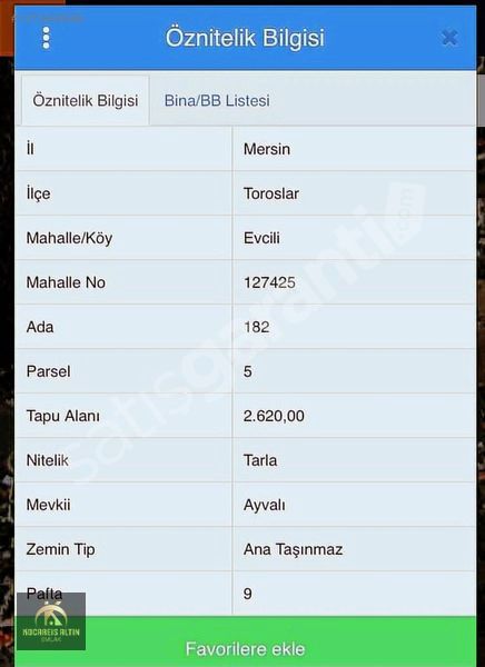 Güzelyayla yerleşim alanı içerisinde muhteşem arsa.