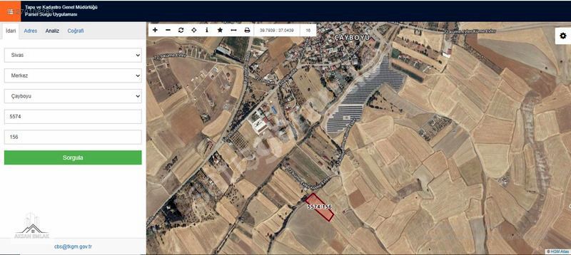 AKSAN EMLAK'TAN ÇAYBOYUNDA 1416M2 GÜZEL KONUMDA SATILIK TARLA!