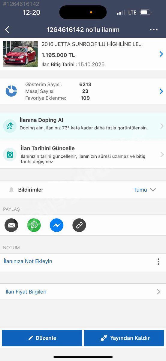 2016 JETTA SUNROOF'LU HİGHLİNE LET FAR+İÇ BEJ TERTEMİZ
