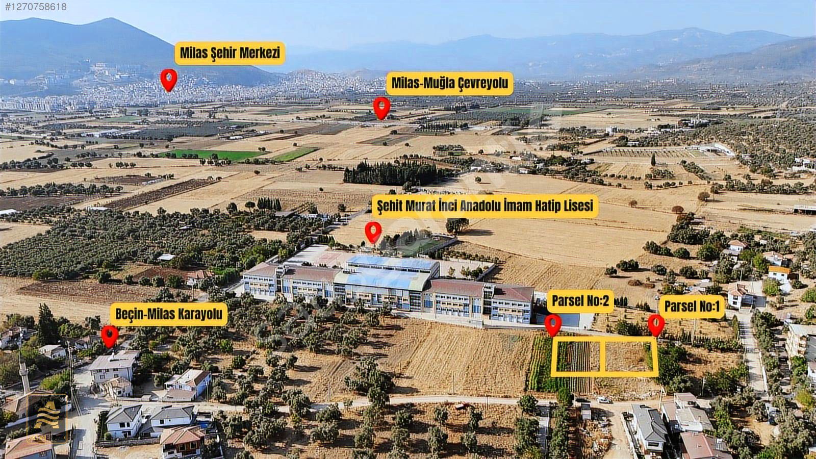 Milas Beçinde 541 m² Villa İmarlı Satılık Arsa!