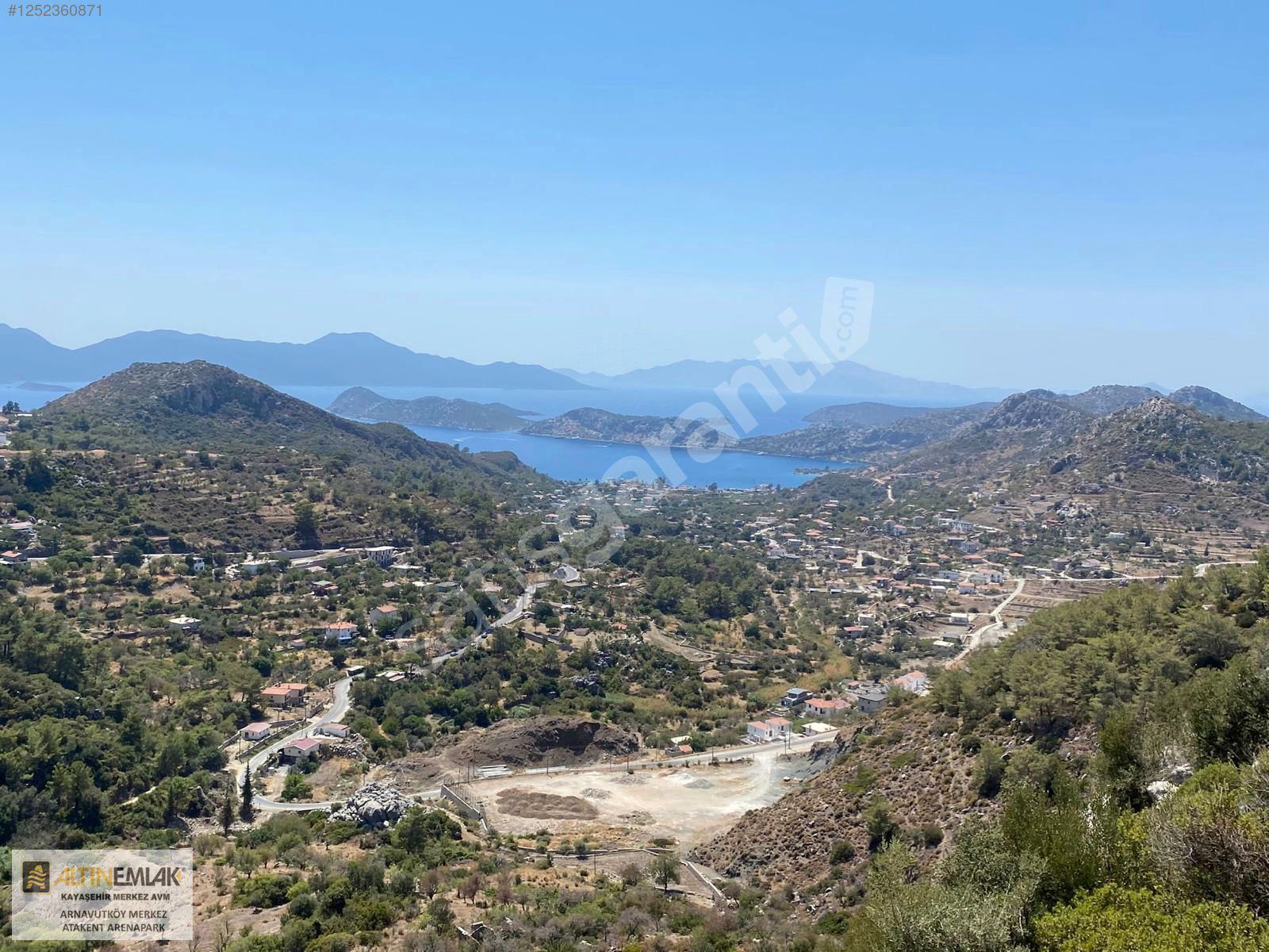 Marmaris Söğüt'de 5.896 m2 Yunan Adası Mz. 5.896m2 Tek Tapu