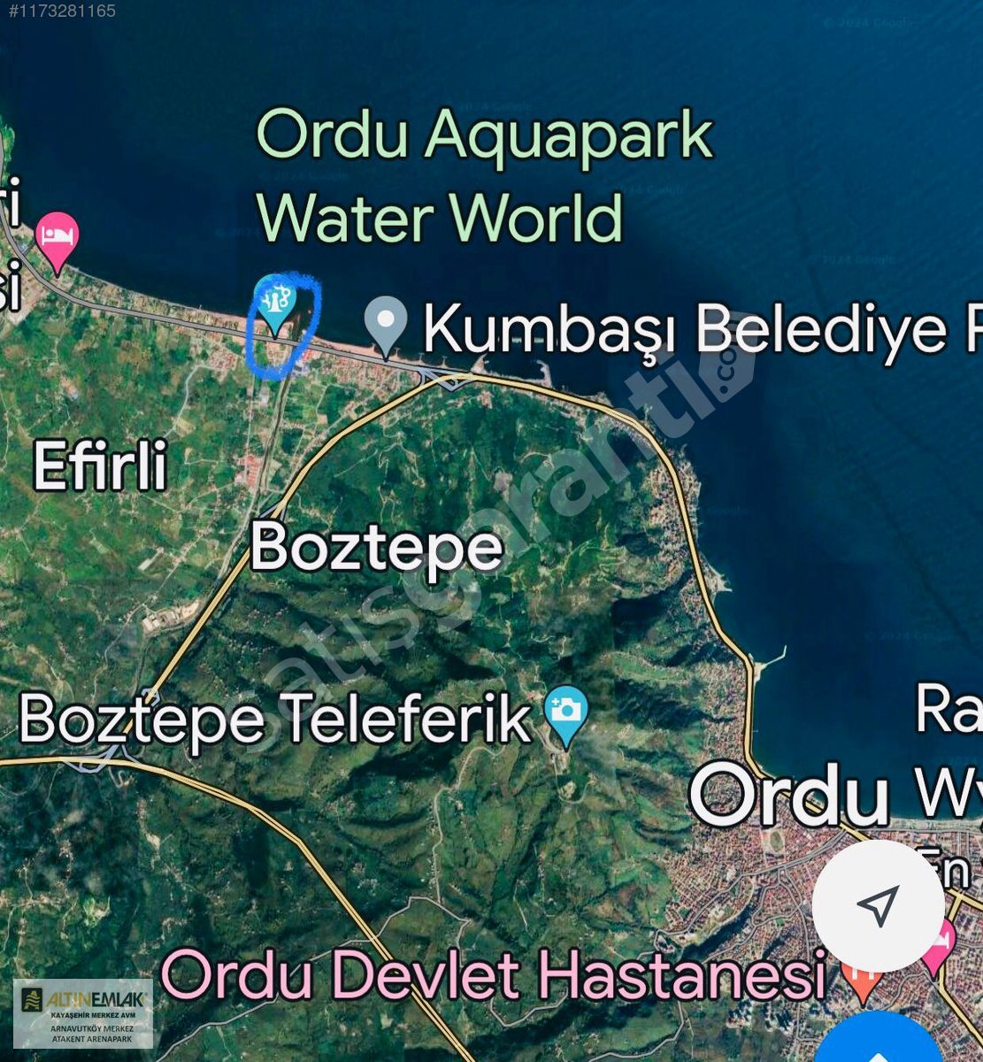 Ordu Perşembe Deniz Mnz 4000m2 Satılık Ticari ve Turizm İmarlı
