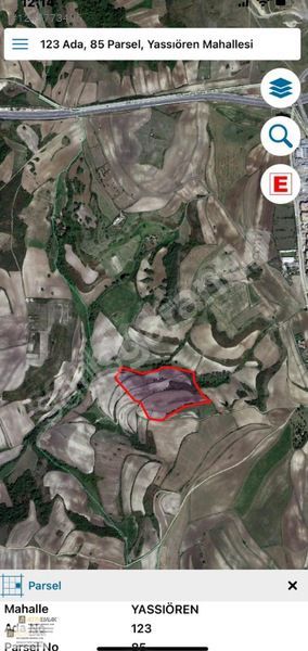 Yassıören Mahallesi 123 Ada 85 Parsel 901m2 Satılık Tarla