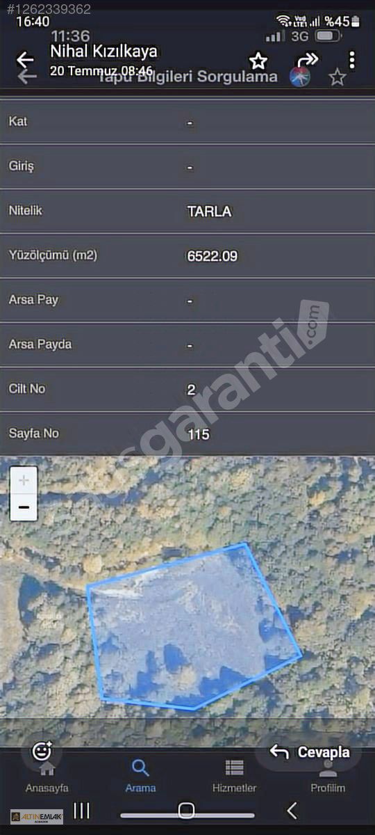 Yatırıma Uygun Ekoturizm Cenneti Kartepe Pazarcayırı Satılık