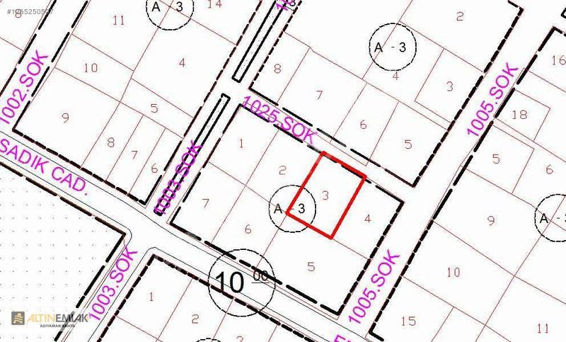 ALTIN EMLAK'TAN STADIN ARKASINDA 316m² SATILIK ARSA