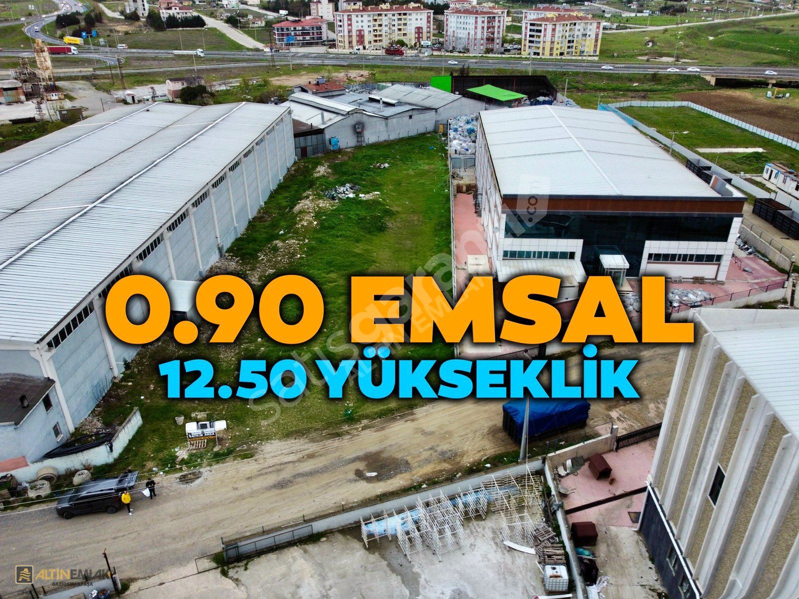 Tekirdağ Ergene Yeşiltepede Sanayi İmarlı Arsa E:0.90 H:12.50