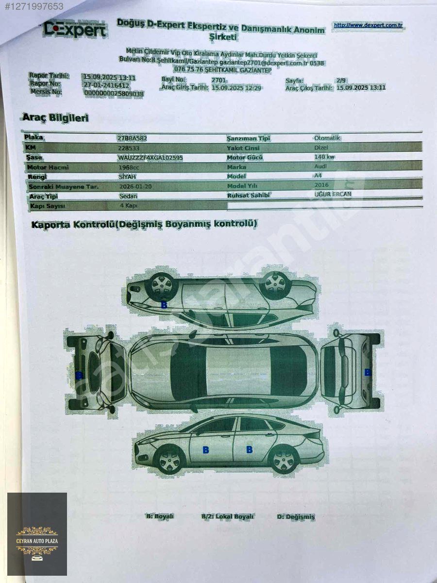 CEYRAN AUTO PLAZA DAN ÇOK TEMİZ 228 bin de DESİGN