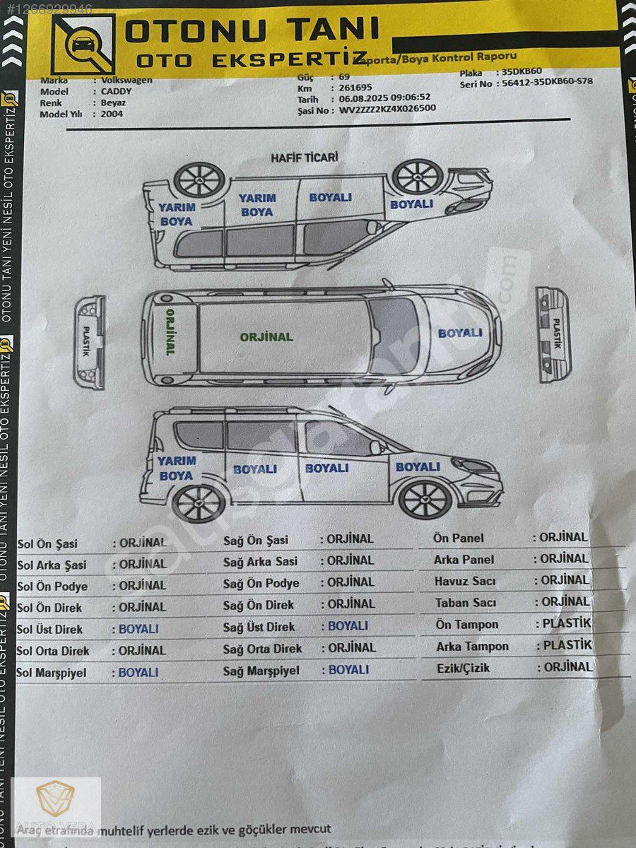 AUTOVERA'DAN TEMİZ CADDY 2004