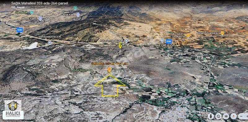 KONYA MERAM SAĞLIKTA SATILIK 3.610m² MÜSTAKİL TARLA