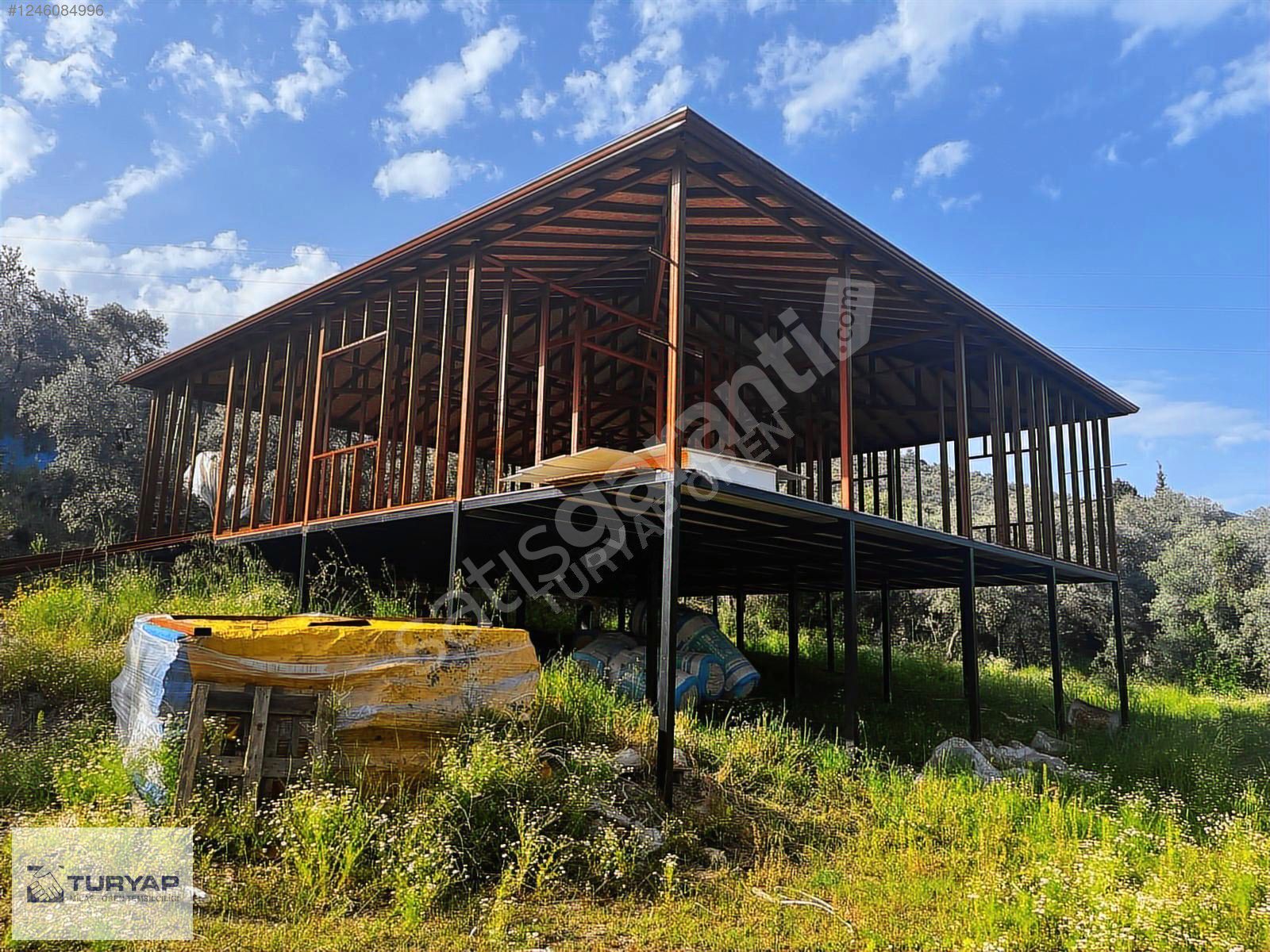 Ören Dereköy'de 2.568 m² Arsa + Çelik Konstrüksiyon Ev İnşaatı