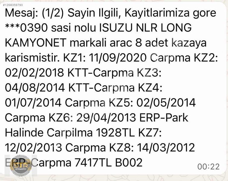 STR OTOMOTİV'DEN 2012MODEL NLR LONG ORJİNAL KLİMALI