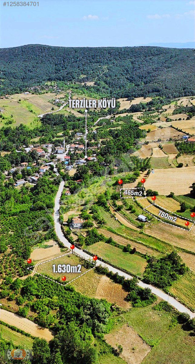 TERZİLER KÖYÜNDE,1.630m2 ASFALT YOL CEPHELİ İMARLI EV YERİ