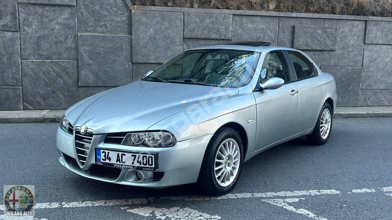 MİLANO 2.EL'DEN ALFAROMEO 156 135.000 KM DE BOSE-SUNROOF -DERİ