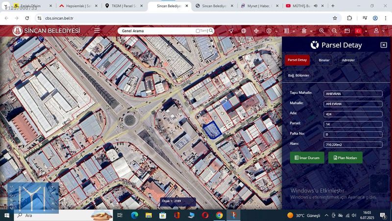 SİNCAN SANAYİ KÖŞE BAŞI KUPON ARSA