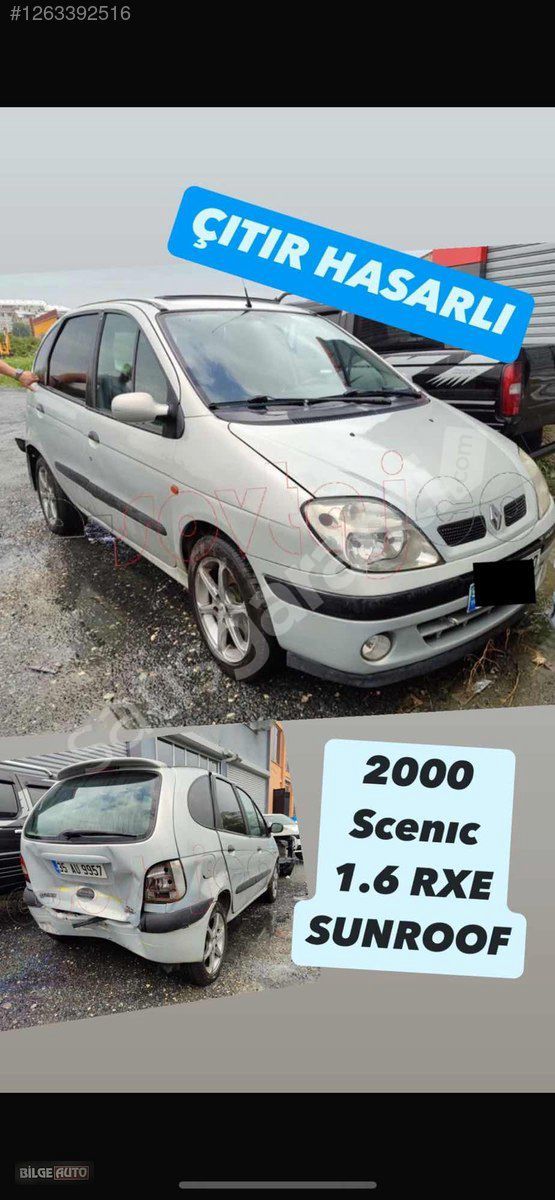 2000 RENAULT SCENİC 1.6 RXE - LPG - ÇİFT CAM TAVAN - KLİMALI