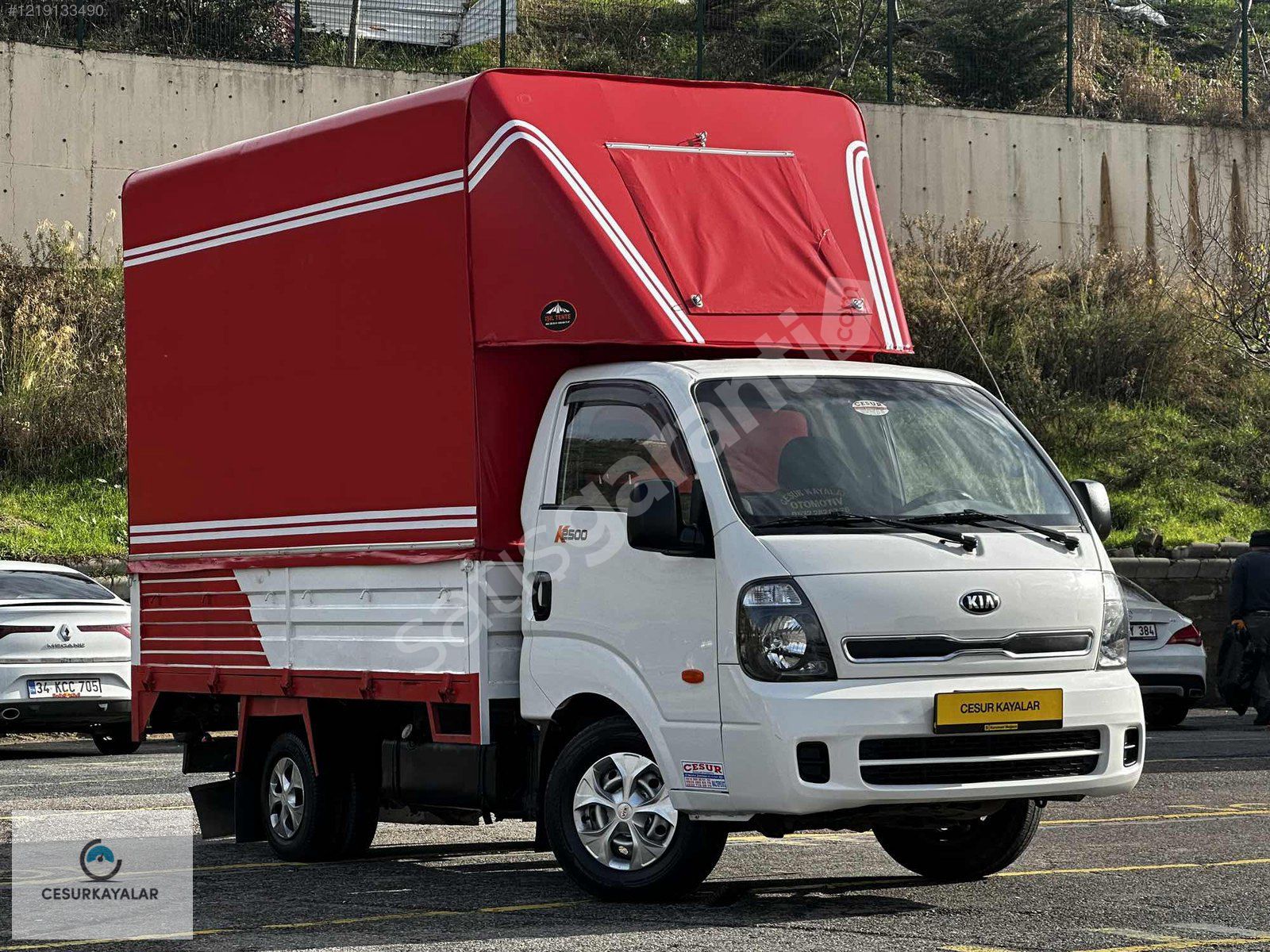 CESURDAN 2016 MODEL KİA BONGO GENİŞ KASA SIFIR TENTELİ KAMYONET