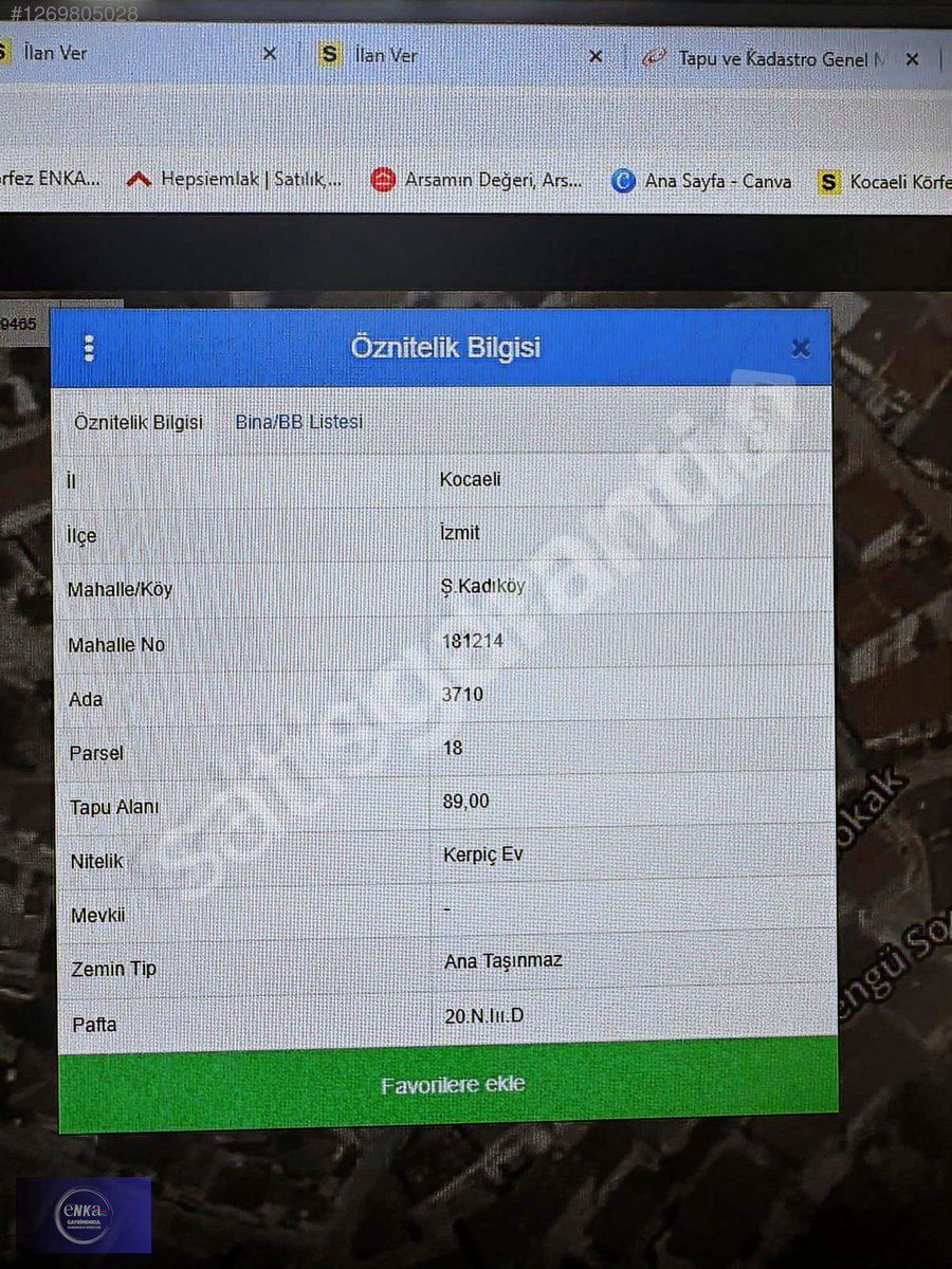 ENKA'dan İZMİT ERENLER MAH. SATILIK 89m2 MÜSTAKİL EV