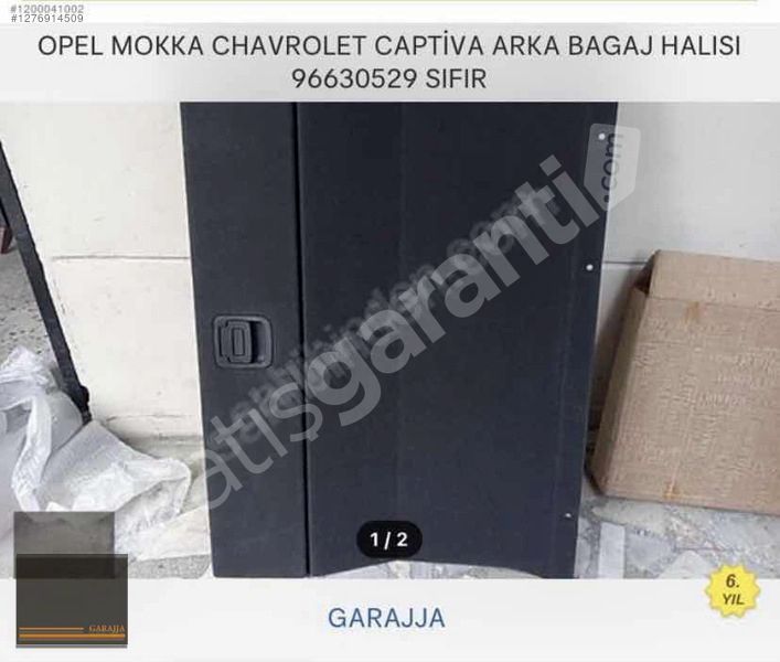 OPEL MOKKA CHEVROLET CAPTİVA ARKA BAGAJ HALISI ORİJİNAL SIFIR