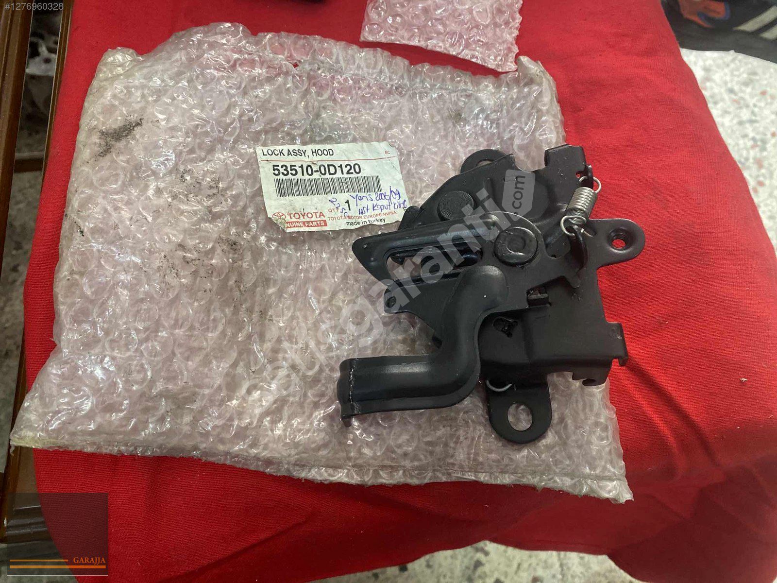 TOYOTA YARİS 2006/2009 MOTOR KAPUT KİLİDİ ÜST SIFIR ORİJİNAL