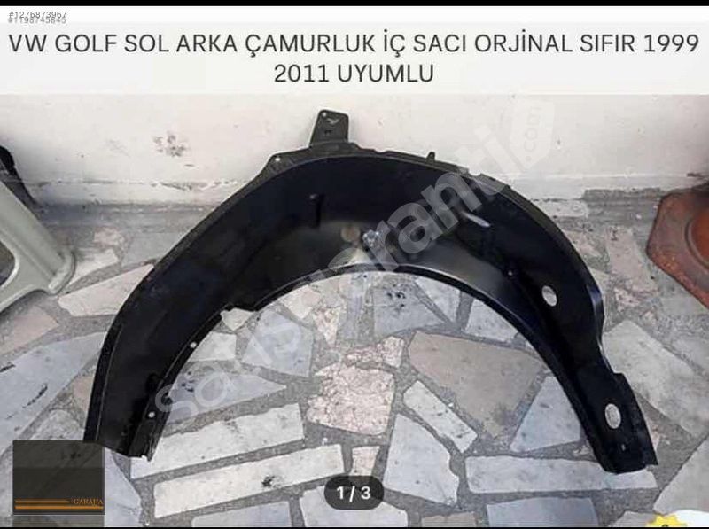 VOLKSWAGEN GOLF ARKA SOL ÇAMURLUK İÇ SACI 1999-2011