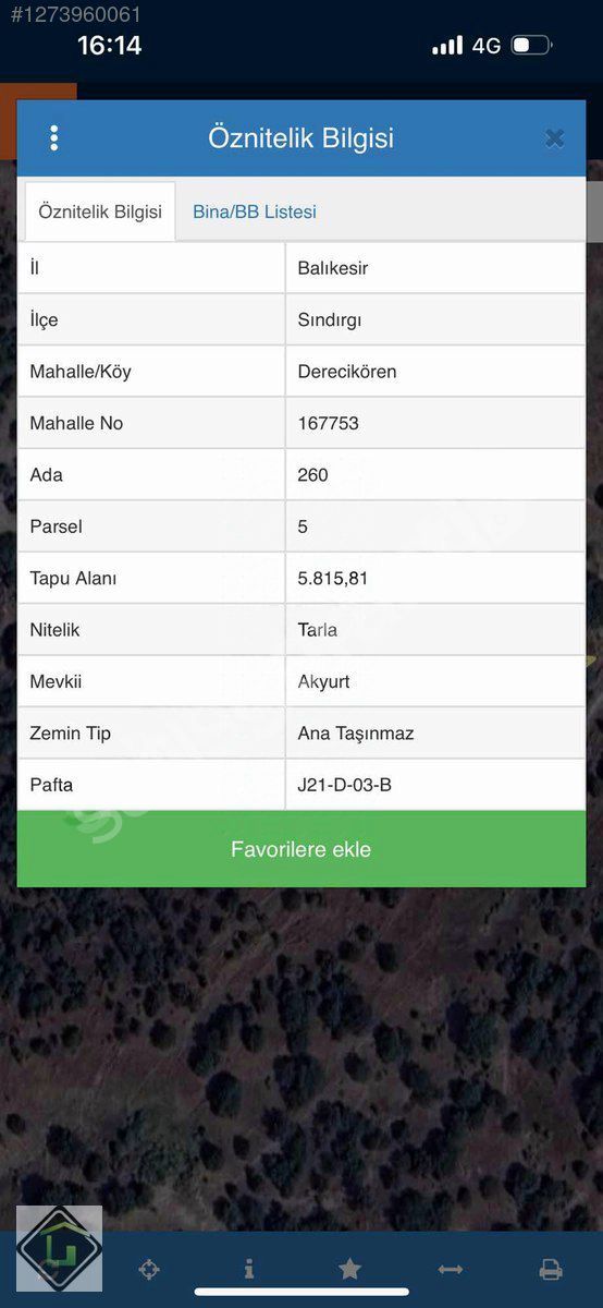 UZUNLARDAN BALIKESİR SINDIRGI DERECİKÖREN TARLA