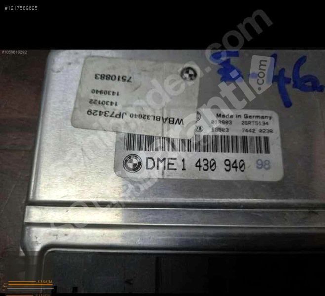 BMW E46 1.8-2.0 MOTOR BEYNİ ORİJİNAL ÇIKMA